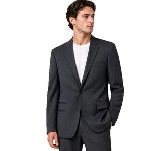 Vintage Haines & Bonner London Blazer Men's 42R Gray Pinstripe Sport Coat Jacket